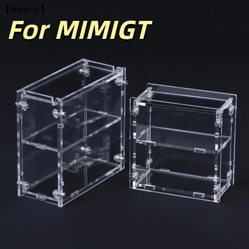 1 Set di Vetrine Antipolvere in Acrilico e Scatole Organizer per Modellini Auto in Scala 1/64 con Coperchio per MiniGT Tomica〔Nest〕