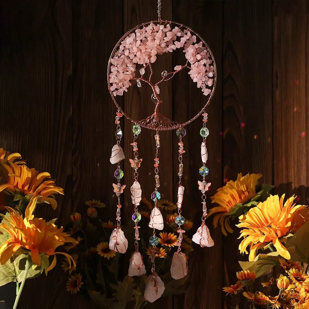 1PCS Crystal Dream Catcher Rainbow Dreamcatcher Crystal Stone Prism for Garden Patio Porch Balcony Window Home Decoration Gift