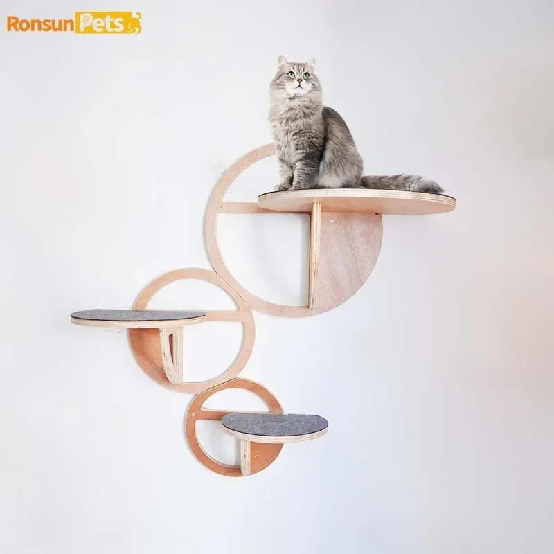 Set da arrampicata a parete per gatti giocattoli per gatti alberi per gatti in legno e torri da arrampicata prodotti per animali domestici accessori per gattini per gatti