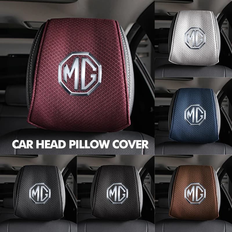 Car Seat Headrest Pillow Cover Ice Silk Anti Wear Protective Case For MG 3 5 6 7 HS ZS GS Hector TF GT ZR