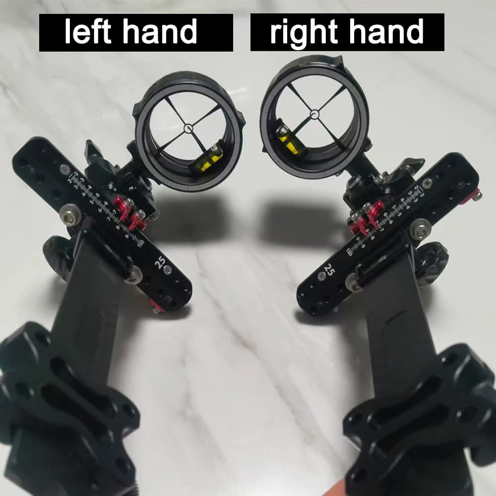 6inch Carbon Bow Sight Single Pin Micro Adjustable Axis Archery Compound Bow Sight With Sight Tapes For Hunting Target Shooting