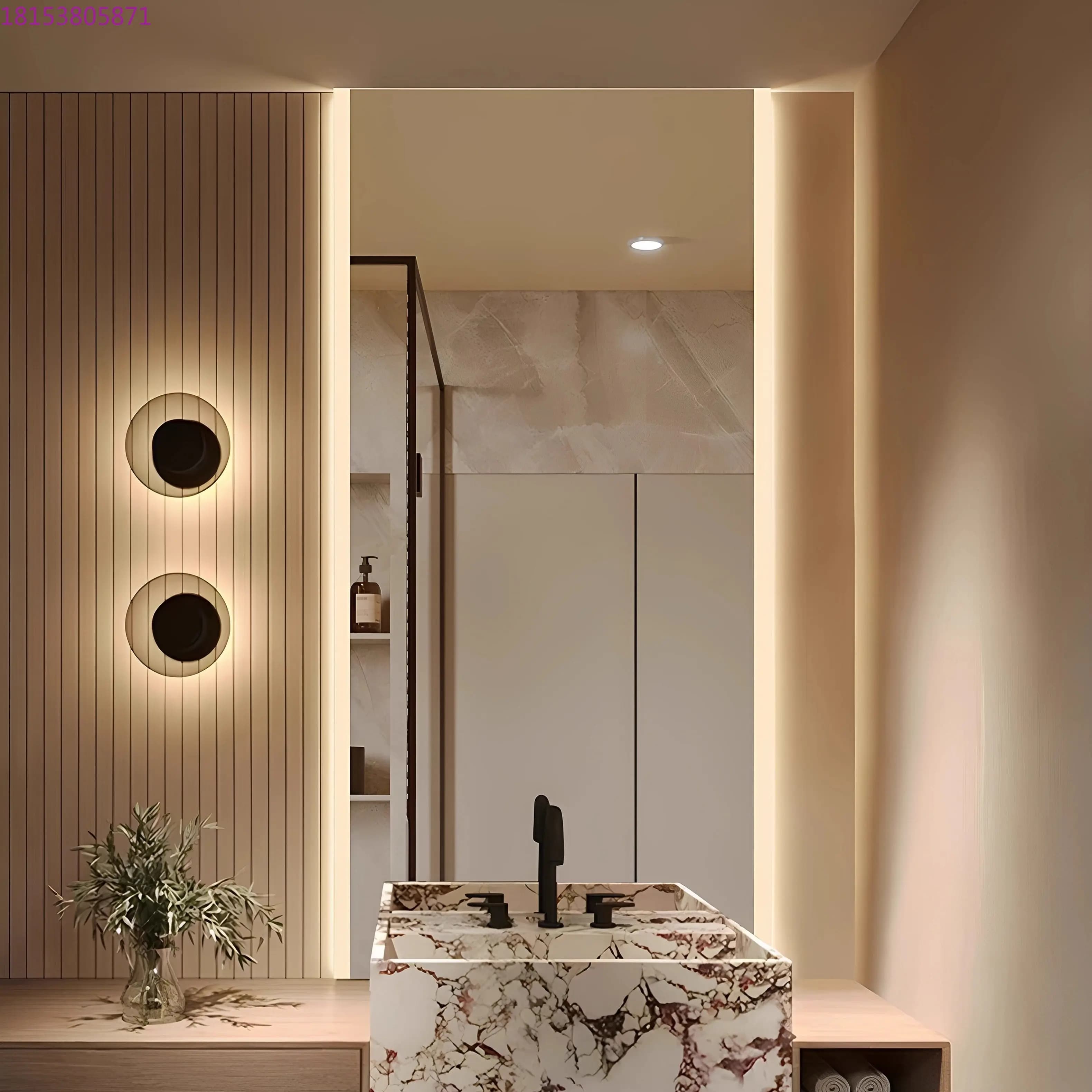 Specchio da bagno intelligente WC specchio lungo lavabo da parete luminoso sinistro e destro LE