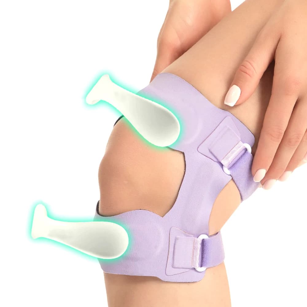 Ginocchiera 1 pezzo per uomo e donna, cinturino per ginocchio tendine rotuleo con cuscinetto in gel e stabilizzatori laterali, fascia per le gambe regolabile per il dolore al ginocchio