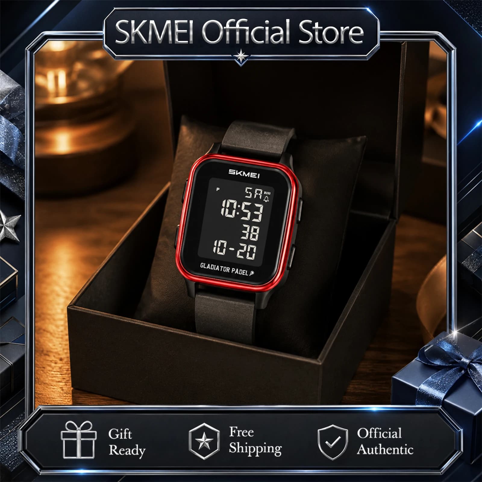 SKMEI 2716 Fashion Digital Watches Men Women 5Bar Waterproof Digital Wristwatch Sport Countdown Clock Alarm Date Week Display