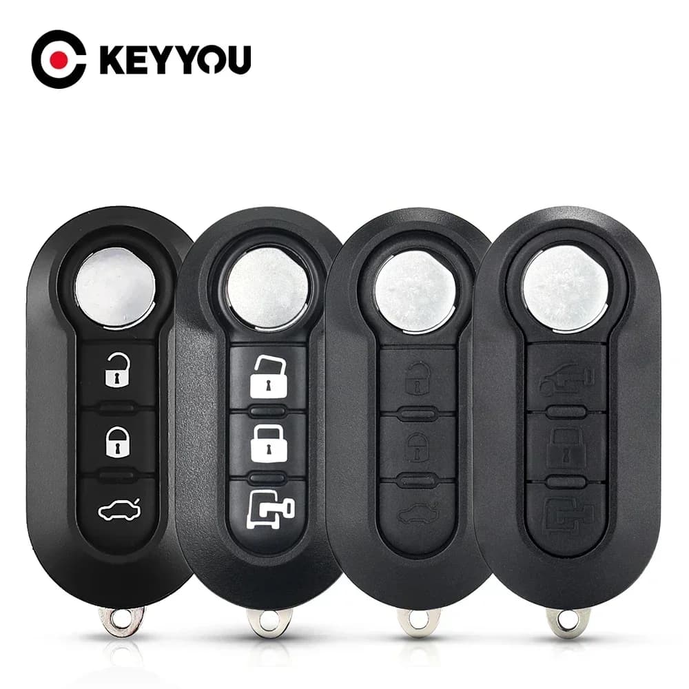 KEYYOU di Buona Qualità Per Fiat 500 Panda Punto Bravo 3 Bottoni Chiave Dell'automobile Borsette A Distanza Custodia Vuota Fob Keyless SIP22 Lama