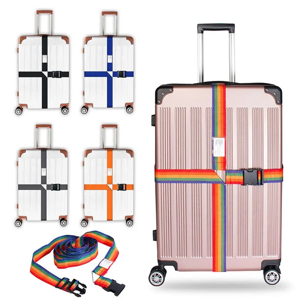 Adjustable Suitcase Belts Cross Strap Packing Belt Travel Suitcase Accessories Luggage Buckle Strap Baggage Belts