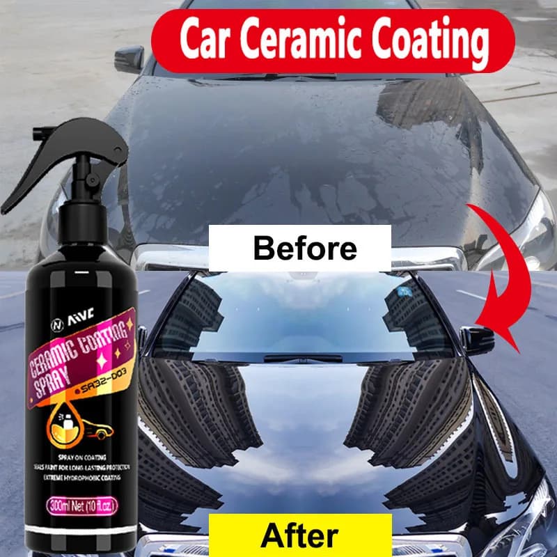 Rivestimento Ceramico per Auto, Agente Idrofobico Liquido Nano-Cristallino per Vernice Auto, Cera per Lucidatura e Cura dell'Auto