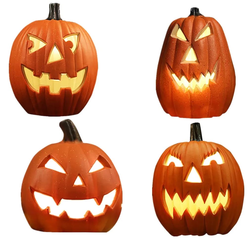 Halloween Led Pumpkin Lantern Glowing Pumpkin Decor Plastic Light Up Pumpkin Lighted Pumpkin Garden Patio Front Door Porch Decor