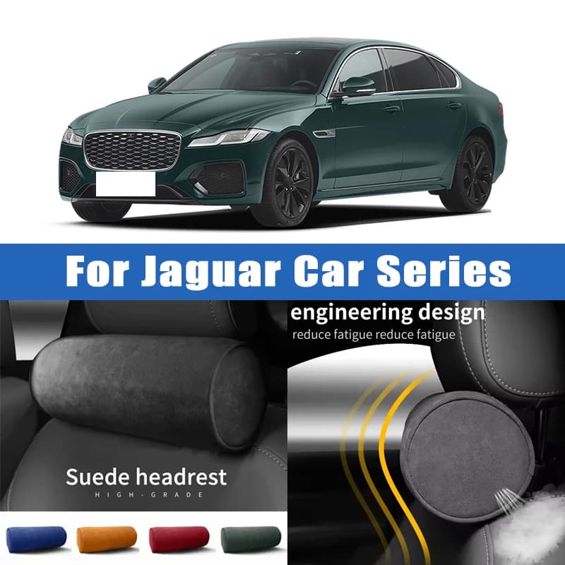 Top Quality Car Headrest Neck Support Seat Soft Neck Pillow Breathable For Jaguar XE XF XJ XK XFR XJS F-Type E-Pace I-Pace S-Typ
