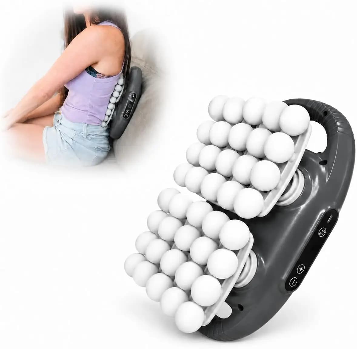 40-Head Massage Gun, Deep Tissue Percussion Massager with 9 Modes & 9 Speeds, Portable Handheld for Back, Neck, Shoulders, Legs, Glutes, Home & Office Use