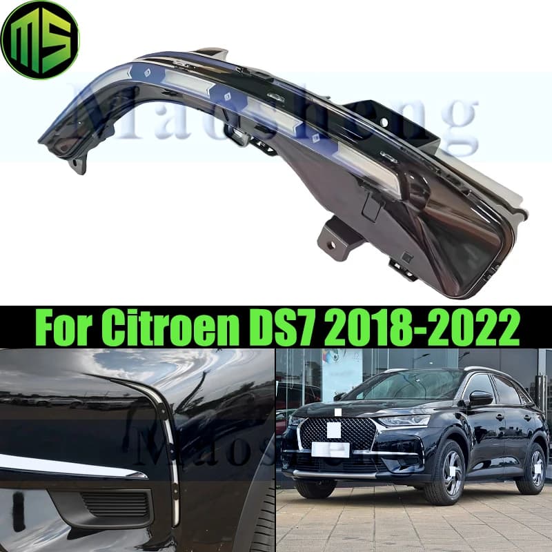 Maosheng LED Luce di marcia diurna DRL Fendinebbia Fendinebbia per Citroen DS7 2018-2022 Paraurti anteriore Fendinebbia Fendinebbia Luce diurna