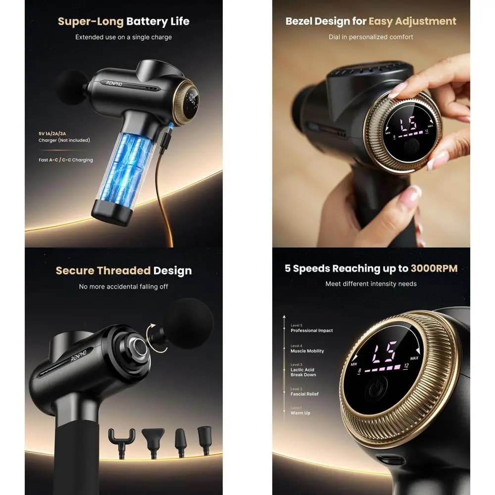 Deep Massage Gun with Adjustable Ampiezza, Ideal Gift for Valentine's Day, for Athletes and Home Use