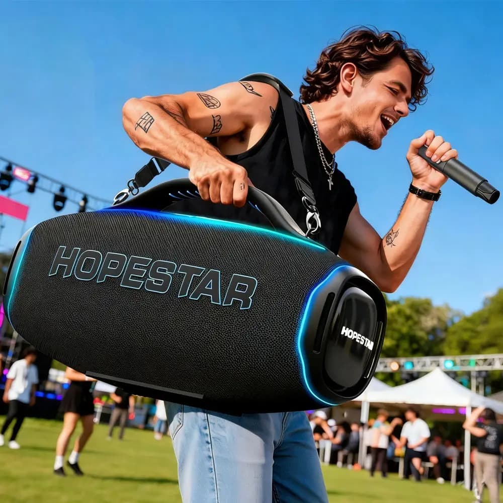 Latest Hopestar A90 Wireless Speaker 700W Portable Outdoor Karaoke 36000mAh Battery RGB LED Light for BT5.4 IPX6 BT Speaker