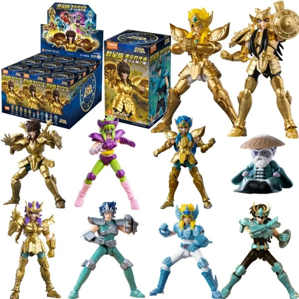 Blokees Saint Seiya Galaxy Versione 2 Action Figures Camus Hoyoga Dohko Milo Shiryu Pegasus Nachi Anime Figurine Ventole Regalo
