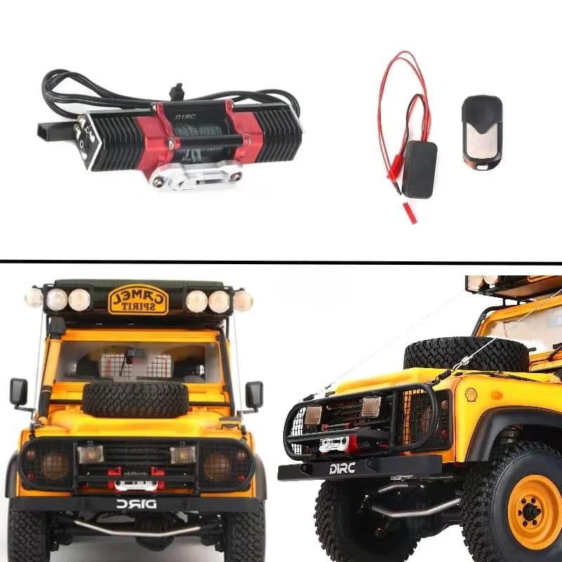 D1RC Verricello in metallo a doppio motore a coppia elevata per 1/10 RC Crawler Car AXIAL SCX10 TRX4 Defender RC4WD D90 D110 VS4 JIMNY Tank 300 TRX6