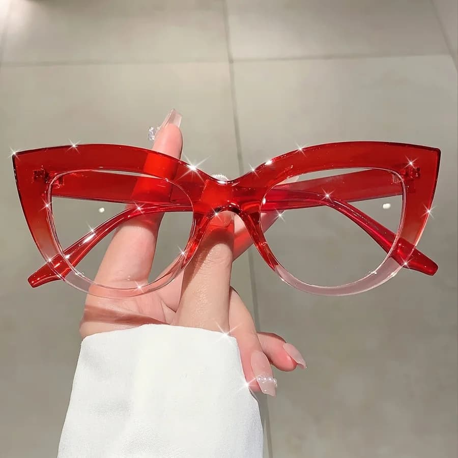 New Simplicity Style Cat Eye Glasses Vintage Multicolour Frame Fashion Eyewear for Women
