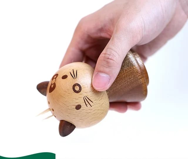 Grazioso Porta-Tooti in Legno, Contenitore Multiuso, Bottiglia Diffusore, Decorazione per la Casa, Accessori Creativi