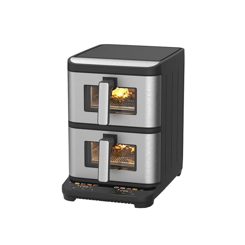 Nuovo design frigorifero multifunzionale digitale doppia friggitrice ad aria da cucina