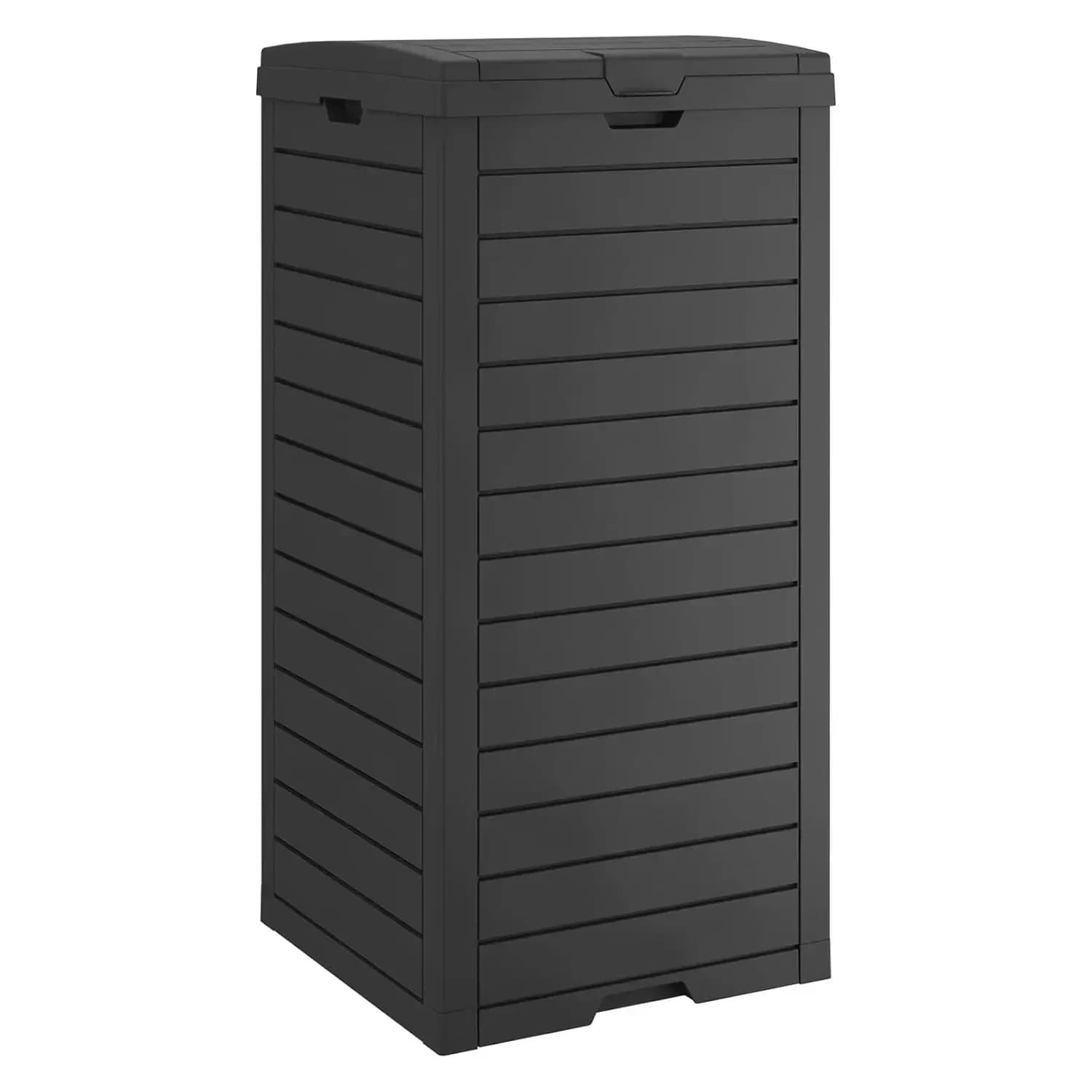 Bidone per Rifiuti da Esterno da 31 Galloni, Contenitore Impermeabile in Resina con Coperchio e Vassoio Raccogligocce, Facile da Pulire, per Cucina e Patio