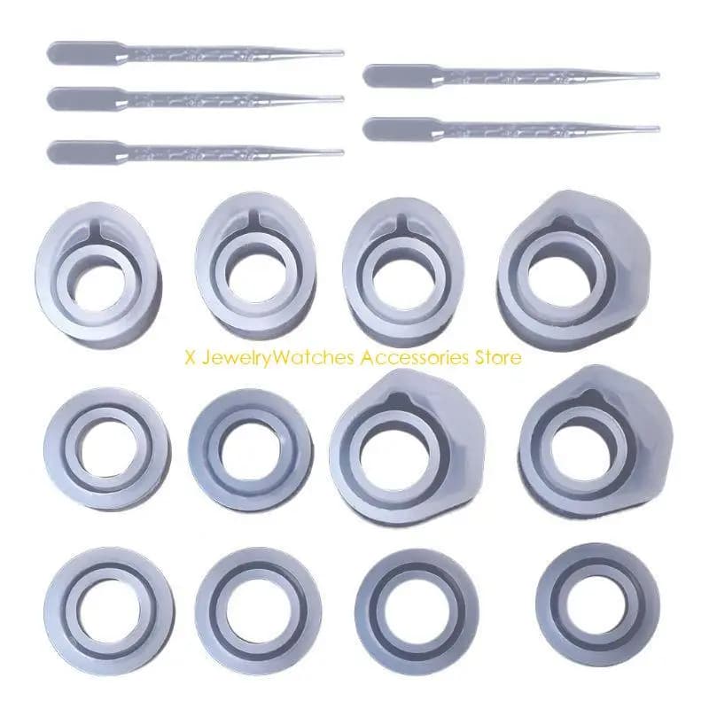 31KD stampi in silicone con pendente anello epossidico cristallo fai-da-te Stampi per gioielli in resina epossidica