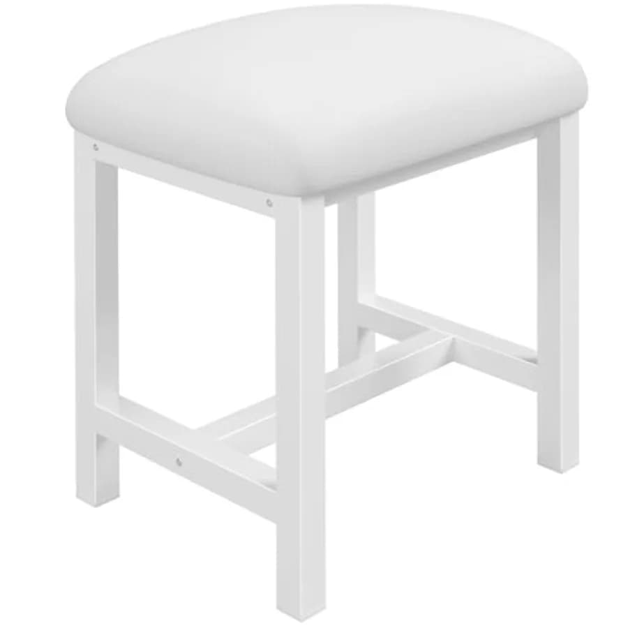 Sgabello da toeletta piccolo e grazioso con cuscino, sedia da trucco per spazi ridotti, soggiorno, camera da letto, bagno, ingresso