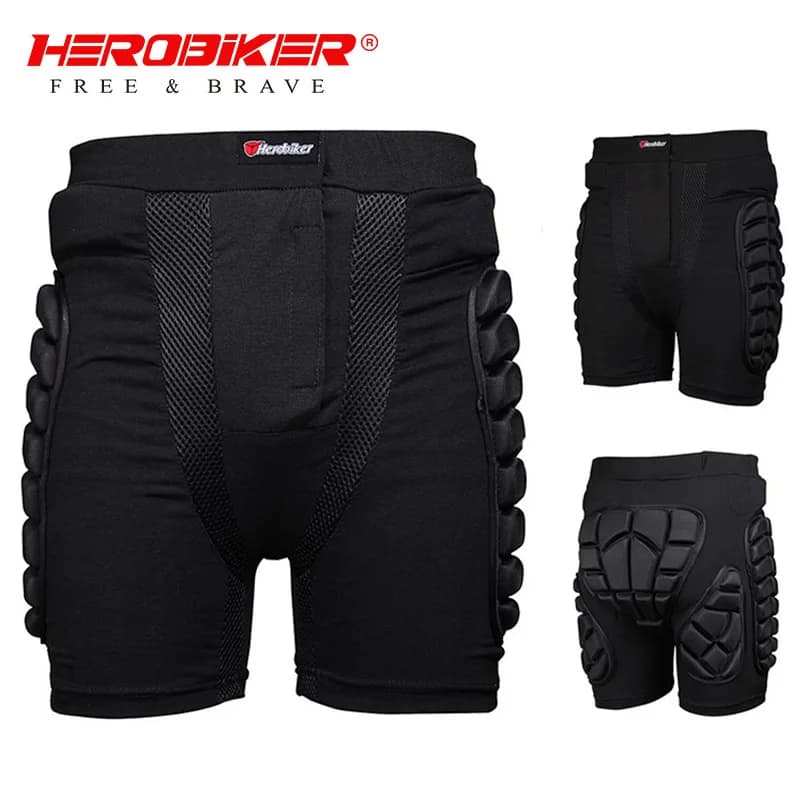 Herobiker padded protective shorts with shock-resistant ski padding, cycling, skating, safety equipment for all seasons