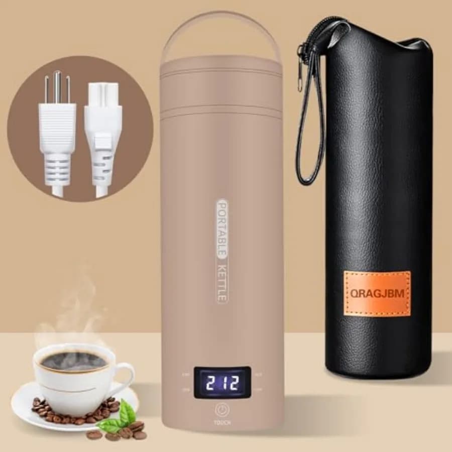 Bollitore Elettrico da Viaggio Portatile Mini per Tè e Caffè con 4 Controlli di Temperatura in Acciaio Inox 304