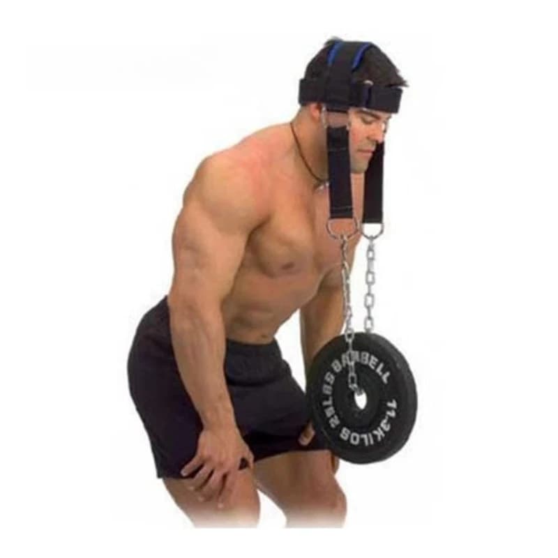 Advanced training cap for the head and neck, for the strength of the weight of the shoulders, for the head and neck, with chain-weight halobri plate