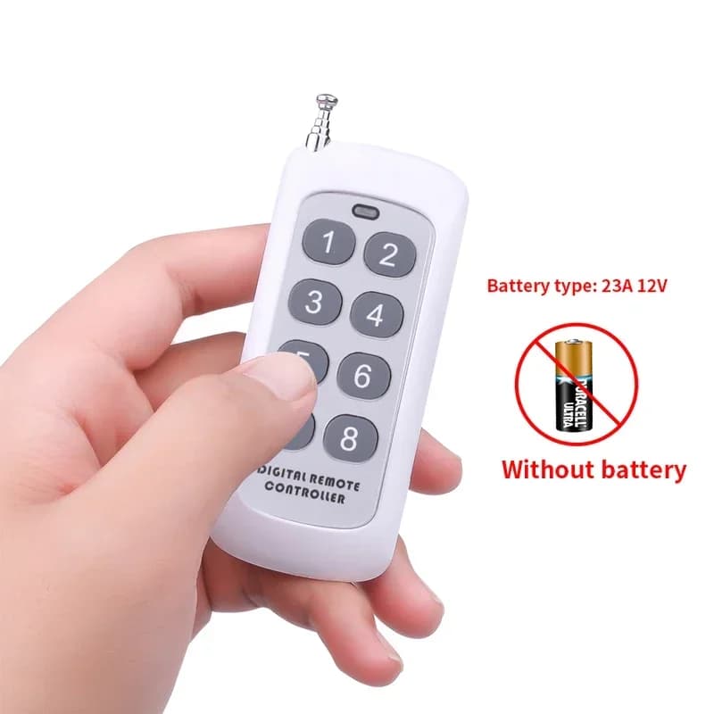 433Mhz Wireless RF Remote Control 1527 Learning Code Transmitter 2 / 8 Keys Long Range For Smart Home Garage Door Opener