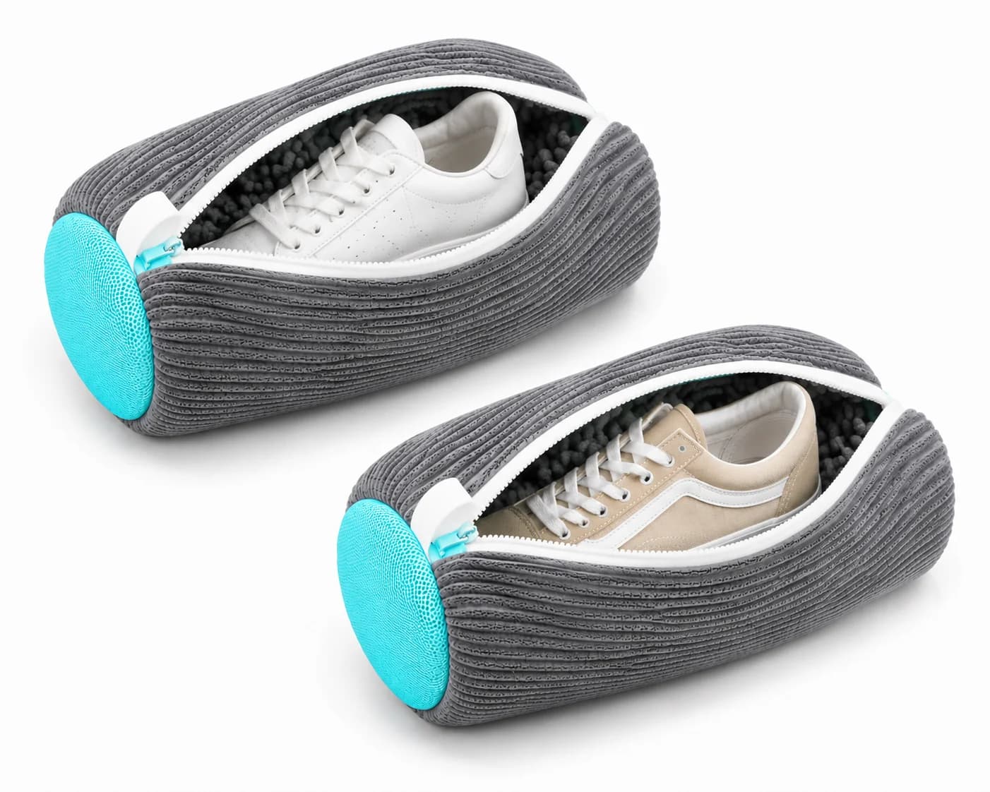 2Pcs Reusable Shoe Washing Laundry Bag Chenille Lining Sneaker Cleaning Protector Pouch Zipper Shoe Wash Bag For Washing Machine Household Laundry Supplies