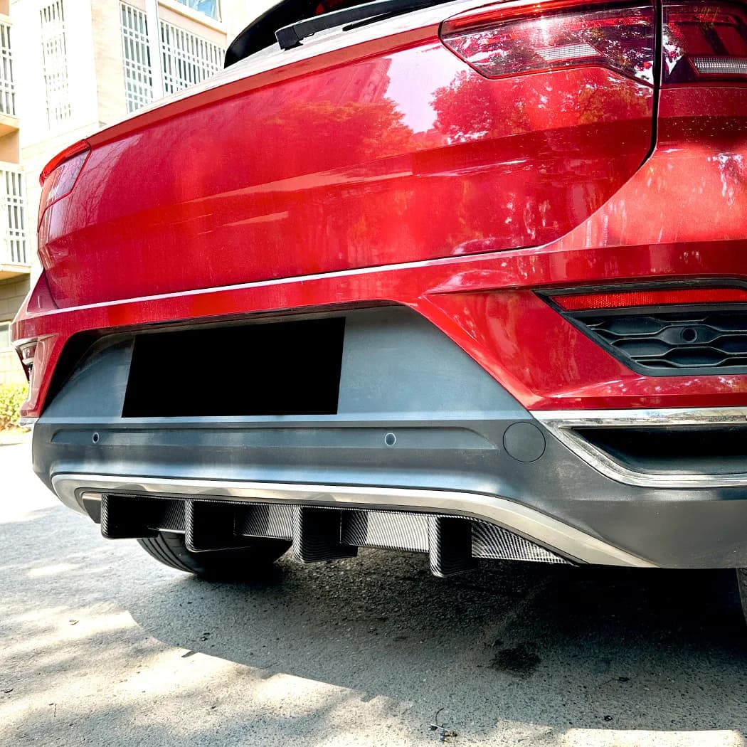 For Volkswagen Tango T-Roc Standard Edition 2018-2022 Car Rear Bumper Diffuser Splitter Spoiler Rear Valance Trims