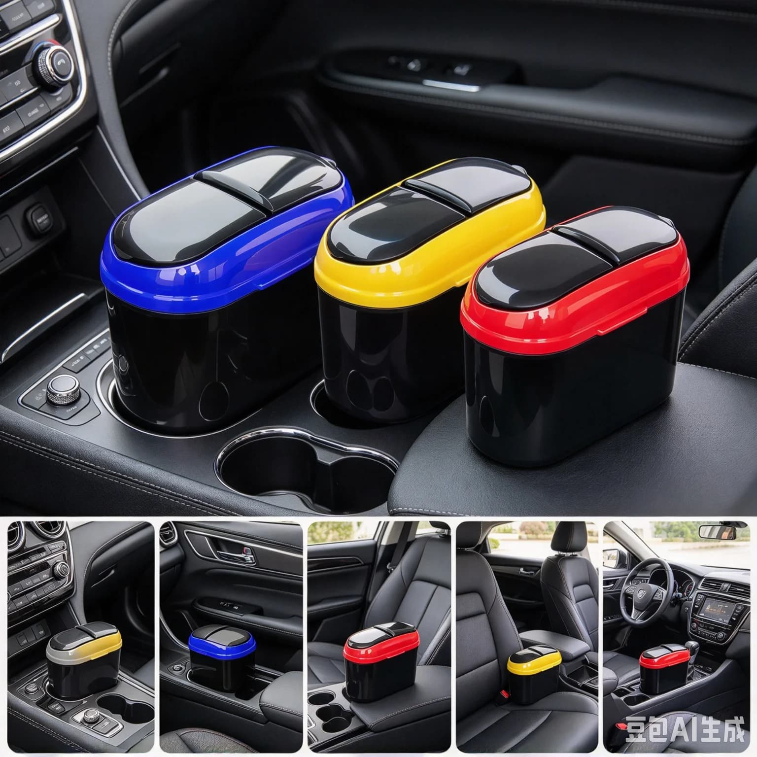 Mini Auto Car Trash Rubbish Can Garbage Dust Case Holder Car Trash Bin
