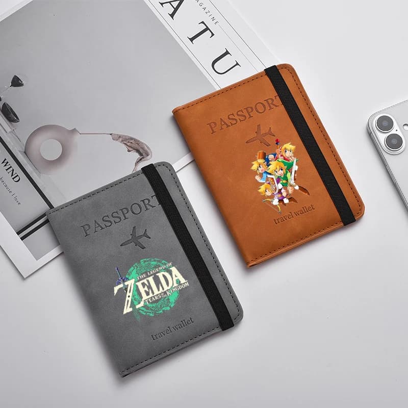 The Legend of Zeldas Passport Covers Women men Ultra-thin Document Holder Kawaii AnimeTravel Passport Holder ID Card Covers Gift