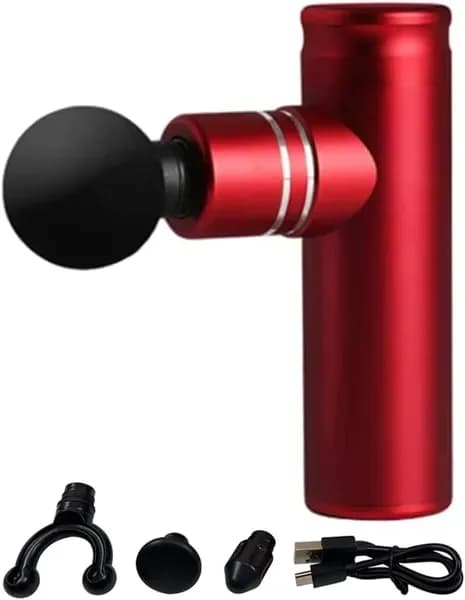 Deep Percussion Muscular Massage Gun with 3 Adjustable Speed and 4 Heads, Portable for Body Pain