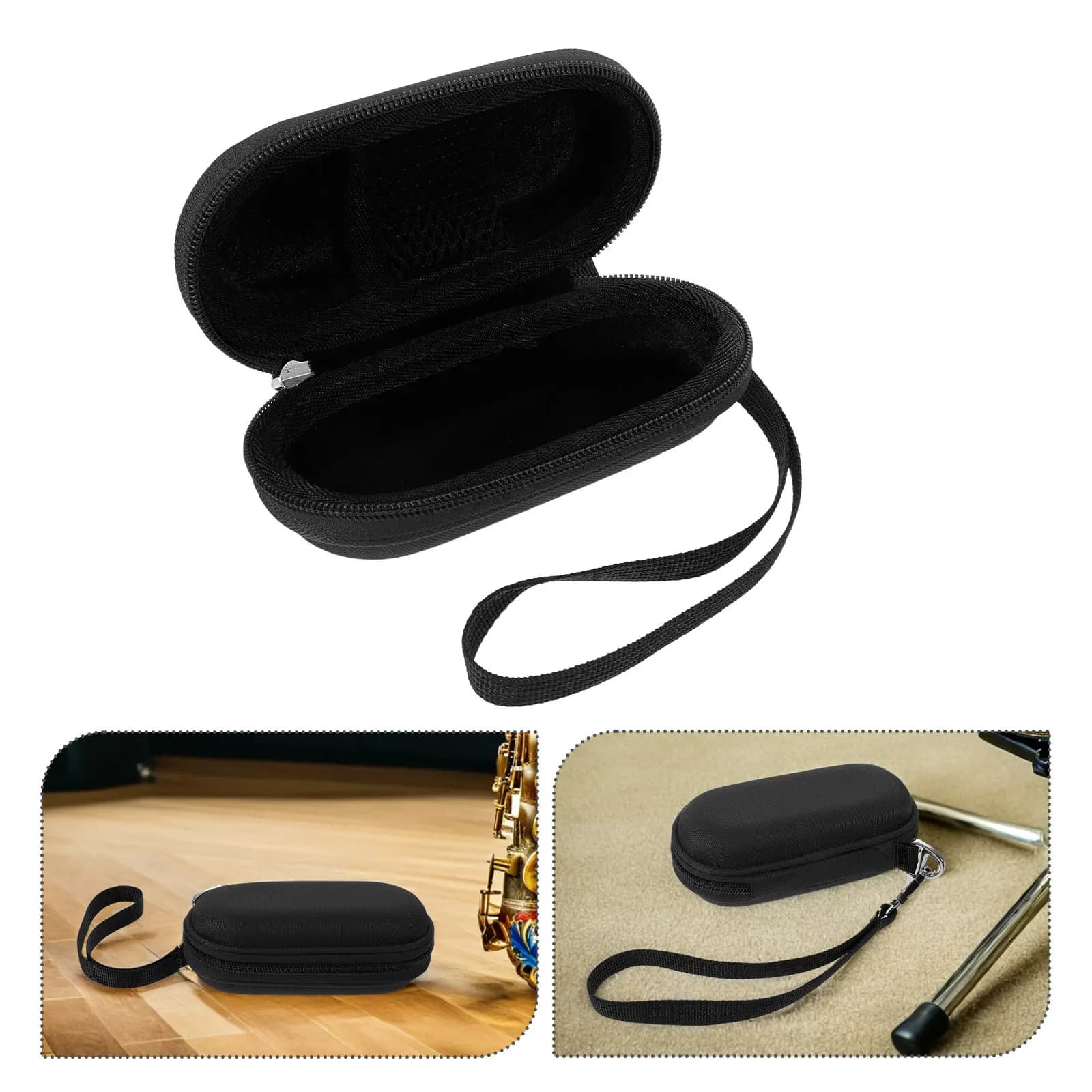 Mouthpiece Protective Case for Sax Clarinet Tenor Alto Soprano Bass Woodwinds Compact Zipper Closure Anti Crush Moisture Proof