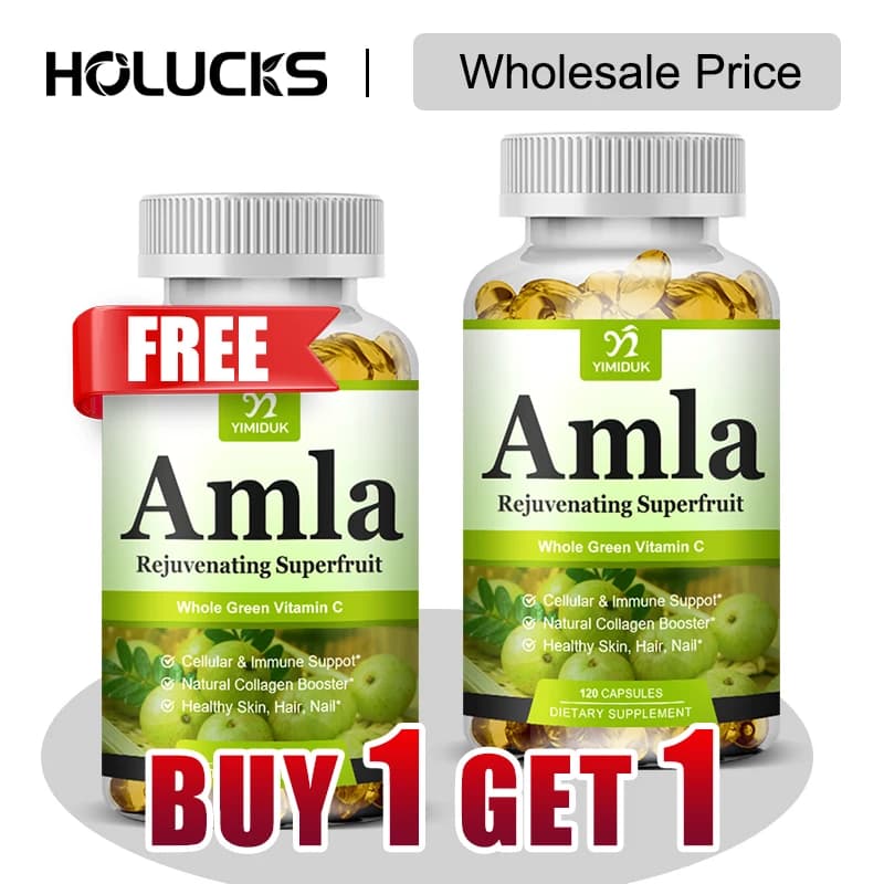 Acquista 1 ricevi 1 gratis! Capsule di Amla puro, aiutano a mantenere livelli di glucosio sani, l'equilibrio metabolico, migliora la carnagione entro