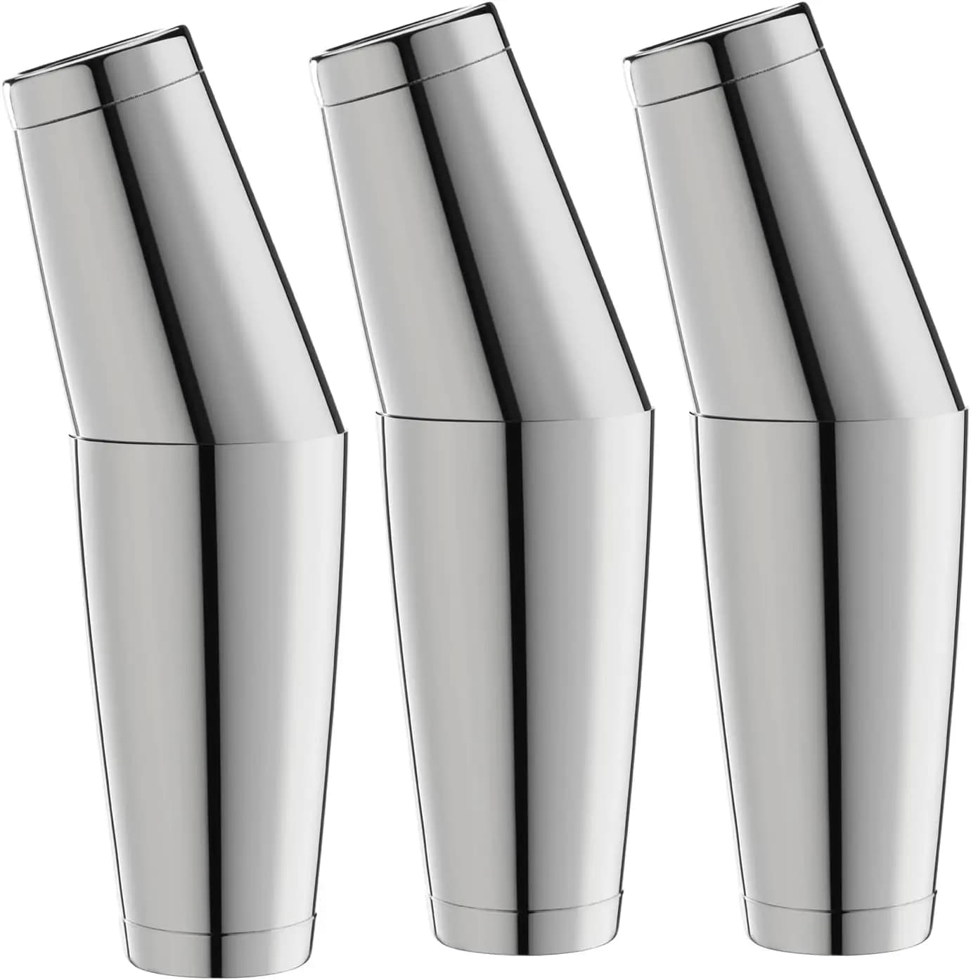 Set Shaker per Cocktail Boston da 3 Pezzi, Bicchieri Shaker Pesanti in Acciaio Inox da 18 oz e 28 oz, Strumenti Professionali da Bar per Barman