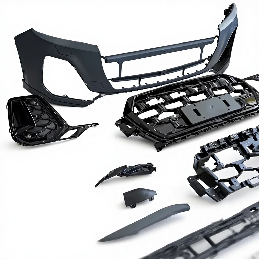 STLF Carrozzeria Kit for Audi Q7 2016-2019, Update to Model 24 Q7, Includes Front bumpers, ABS grill, Rear diffuser, Shoe terminals