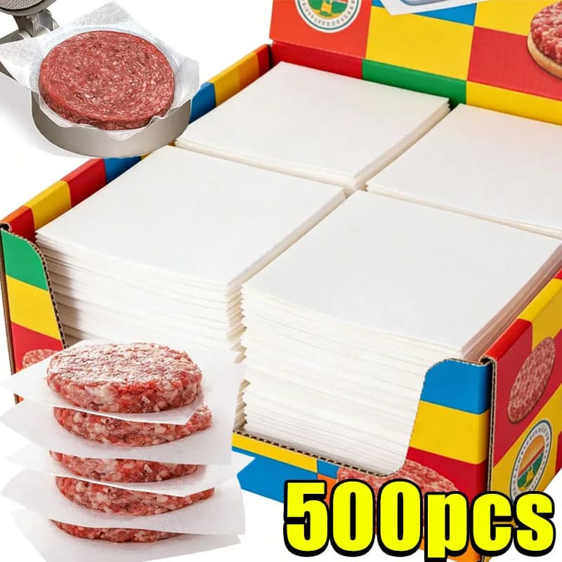 50-500 Pezzi di Carta per Hamburger - Carta Cerata per Separare Polpette Pressate Congelate