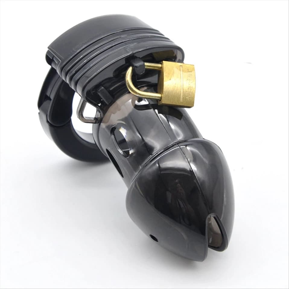 Plastic chastity cage for men Transparent chastity belt with lock Light and waterproof design with different rings size BDSM sex