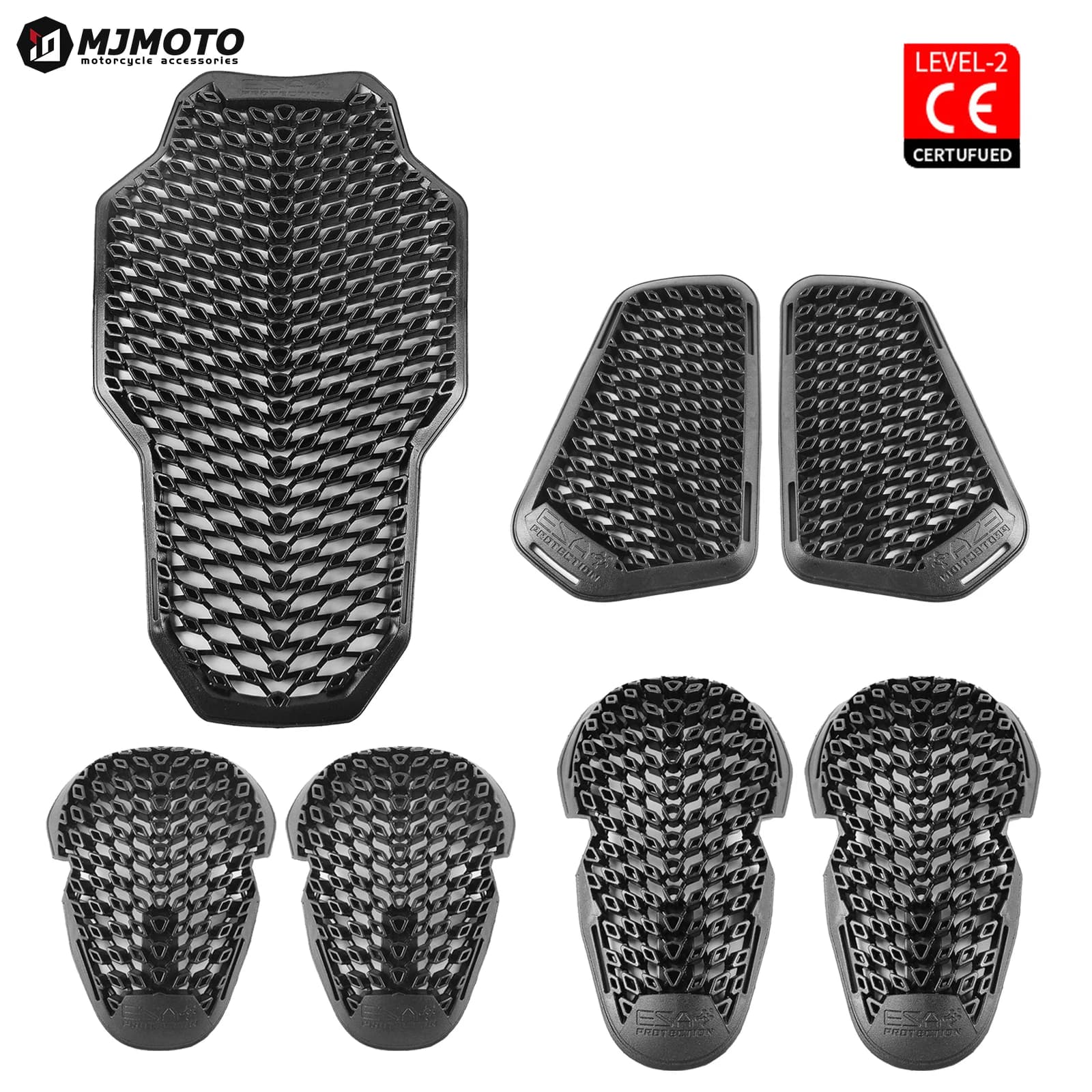 Protezione per Moto, Armatura Antiurto, Imbottitura Posteriore CE Livello 2, Protezioni per Spalle, Gomiti e Ginocchia Integrate per la Sicurezza durante la Guida