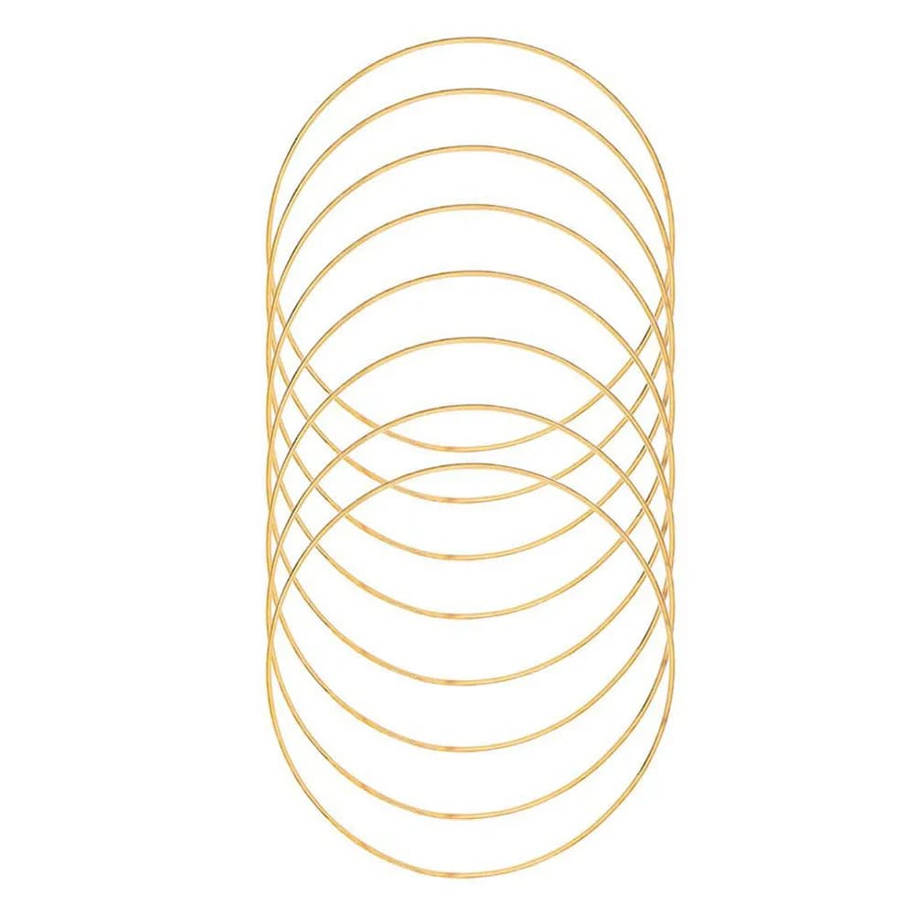 10Pcs Environmentally Friendly Metal Craft Hoops Round DIY Rings for Dreamcatcher Macrame Home Decor Gift Making Accessories