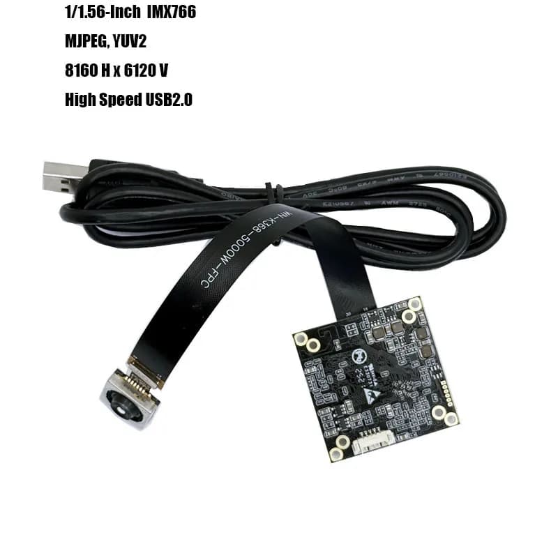 8160Hx6120V 50MP HD 1/1.56 pollici IMX766 Modulo telecamera USB PDAF 84,4 gradi FPC+PCB MJPEG, protocollo YUY2 Plug and Play
