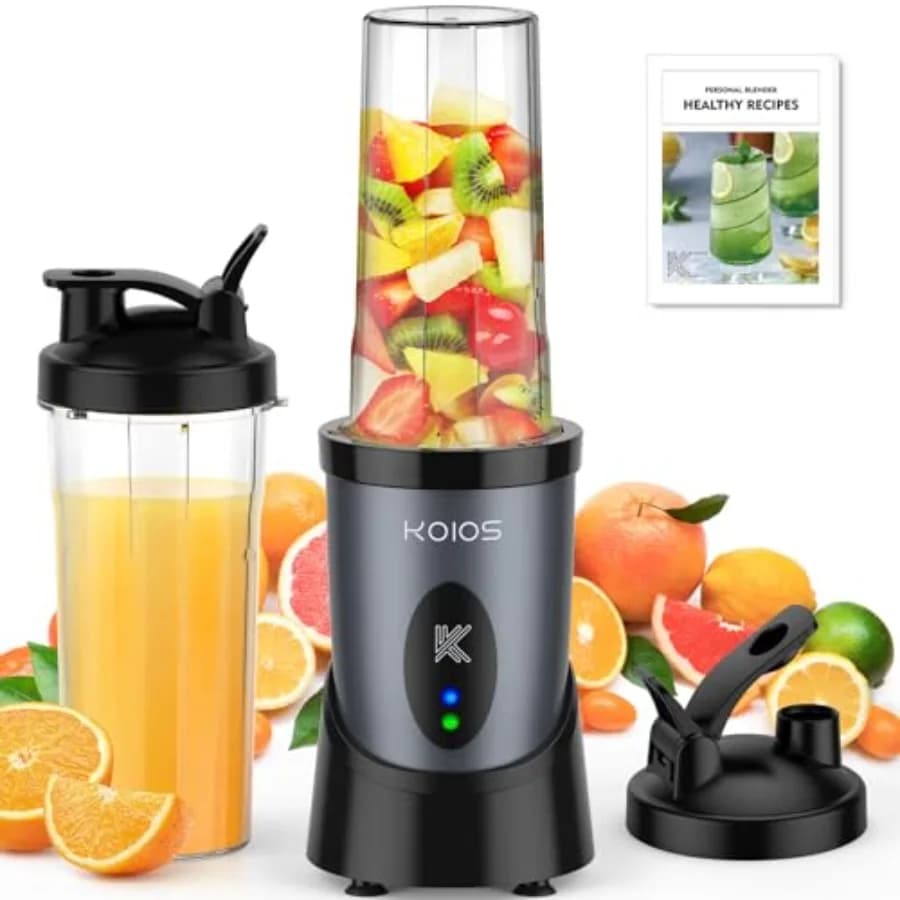 Frullatore per Smoothie, Frullatore Personale da 900W per Frullati e Smoothie da Cucina con 2 Bicchieri Portatili da 22oz, per Smoothie Monodose
