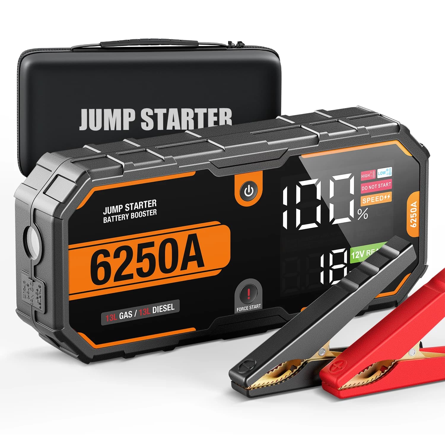 12 V Automatic Charger Booster Starter Device for 6250A Portable Car Emergency Starter
