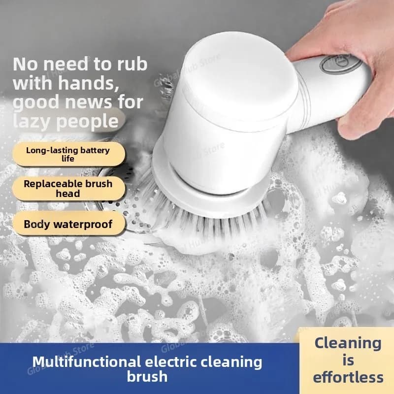 Cucina multifunzionale per uso domestico Bagno Bagno Angolo morto Ciotola Spazzola Spazzola per scarpe Spazzola per pulizia elettrica wireless portatile