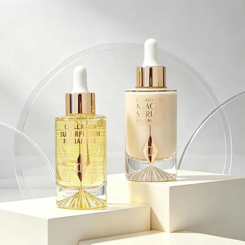 New Essence Viso Charlotte Tilbury Magic Diamond Light Crystal, Essential Oil to Superconductive Collagen, Hydrating and Skin Shader
