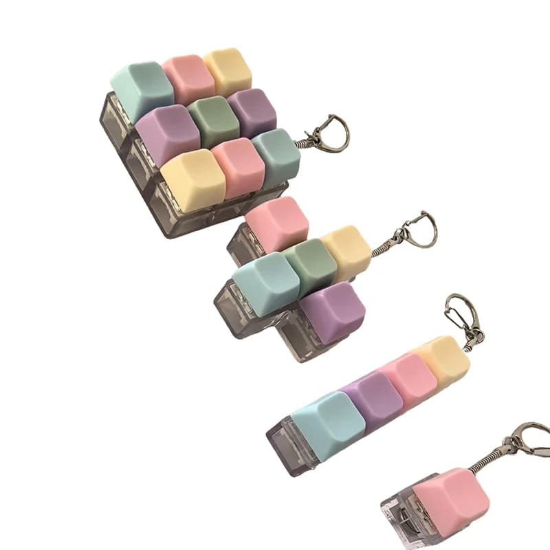1/4/5/9 tasti tastiera meccanica asse tester pulsante keycap portachiavi tastiera portachiavi giocattolo dito tastiera caps giocattolo