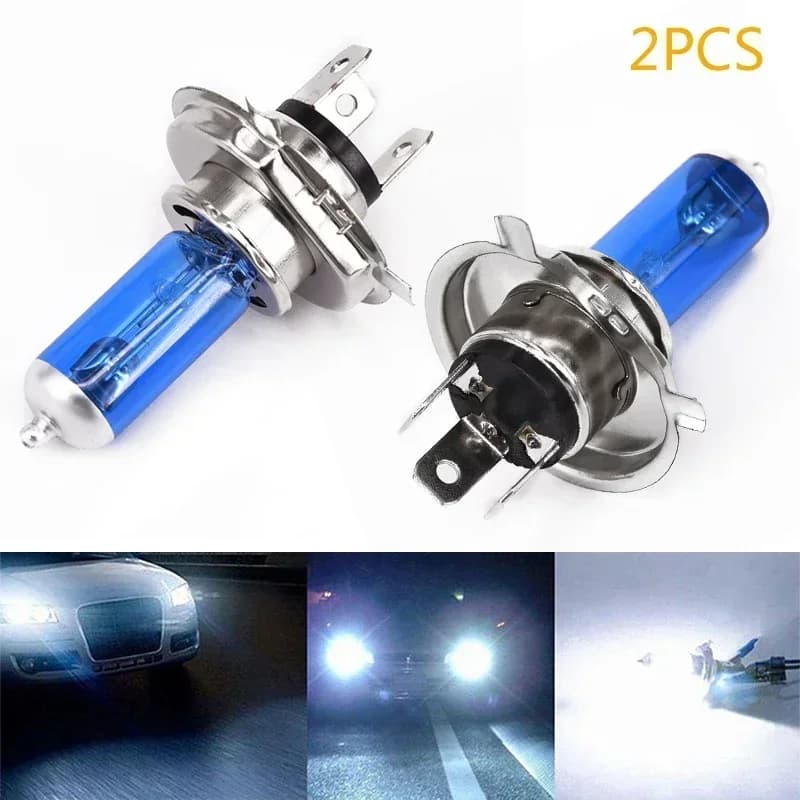 2 pz H1 H4 Lampadina Alogena 55 W Faro Dell'automobile Super Bright Bianco Auto Fendinebbia Lampada Della Luce Car Styling DC12V
