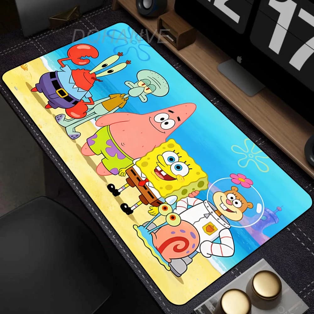 Tappetino per mouse XXL di grandi dimensioni SpongeBob SquarePants Patrick Star, tappetino per mouse stampato, tappetino per tastiera, tappetino da scrivania per studenti, tappetino per scrivere